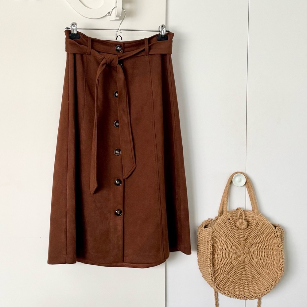 Bohme Suede A-Line Skirt